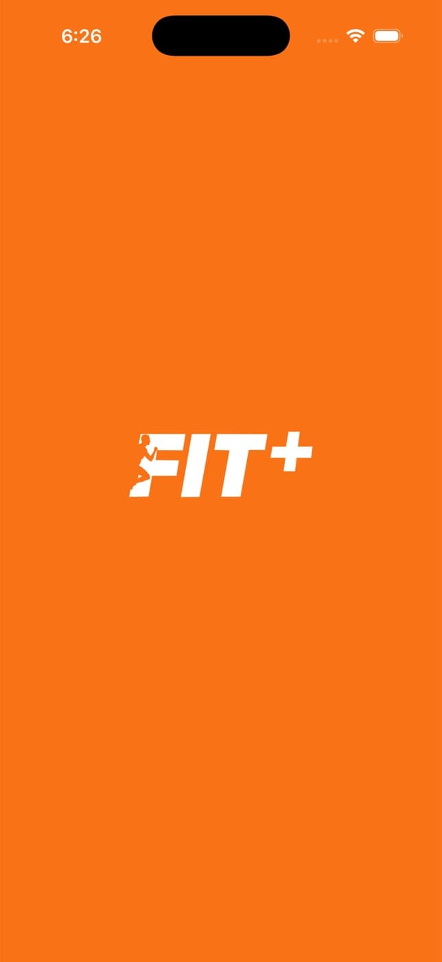 Orange Fit+ loading screen with the logo