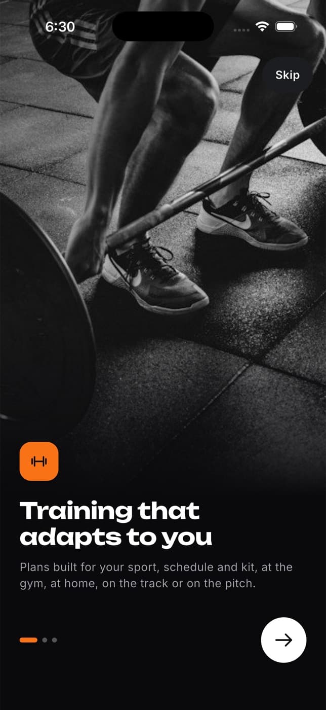 First tour card, Training that adapts to you